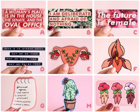 Feminist Vinyl Sticker Set