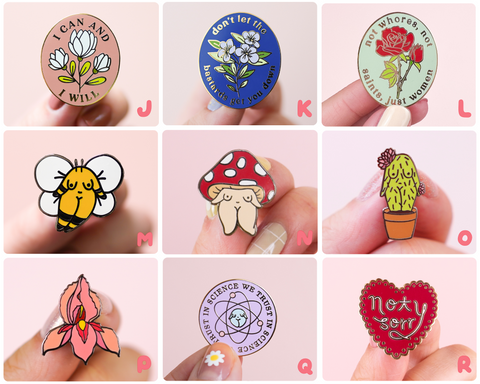 Feminist Enamel Pin Set