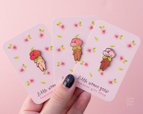 Flower Girls Enamel Pin