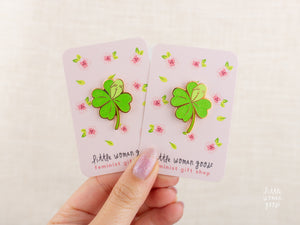 Clover Girl Enamel Pin