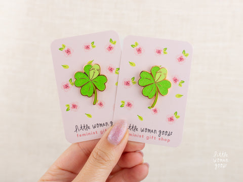 Clover Girl Enamel Pin