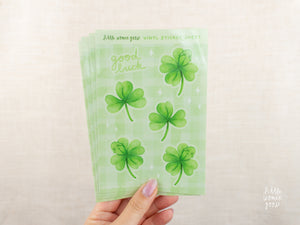Good Luck Clover Sticker Sheet