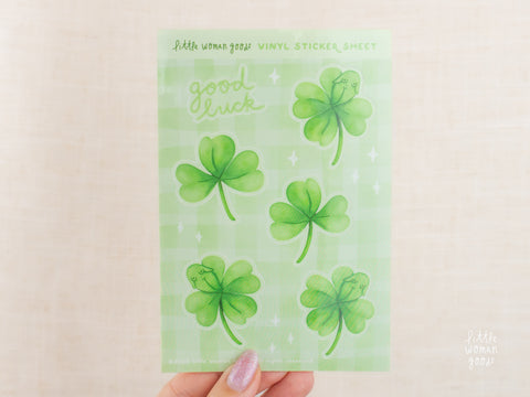 Good Luck Clover Sticker Sheet