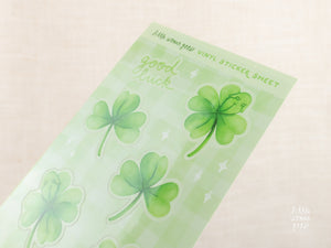 Good Luck Clover Sticker Sheet