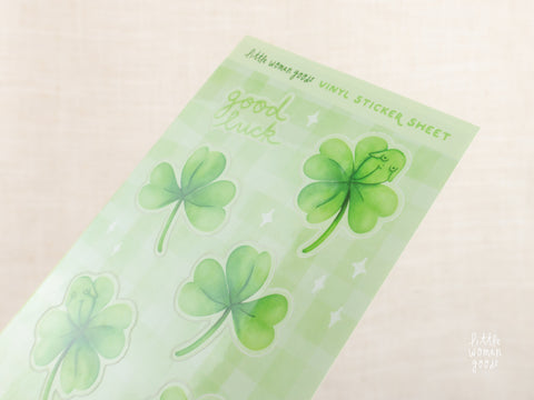 Good Luck Clover Sticker Sheet