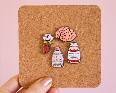 Feminist Enamel Pin Set