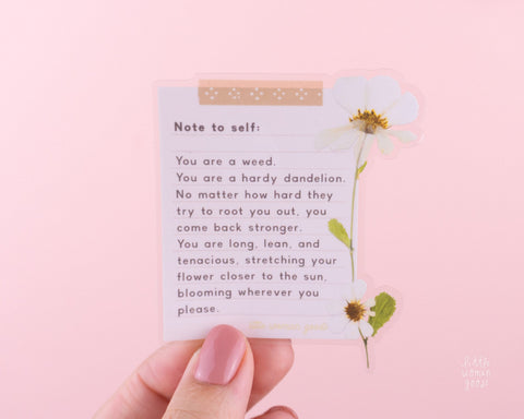 Note to Self- Weed Vinyl Sticker