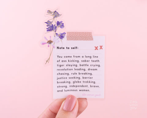 Note to Self- Tiger Vinyl Sticker