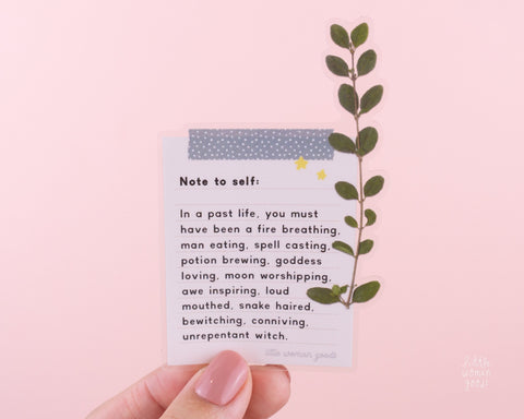 Note to Self- Witch Vinyl Sticker