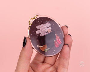 Witches Acrylic Keychain- We are the Granddaughters of the Witches They Could Not Burn Original Feminist Artwork Bag Charm Witchy Spooky