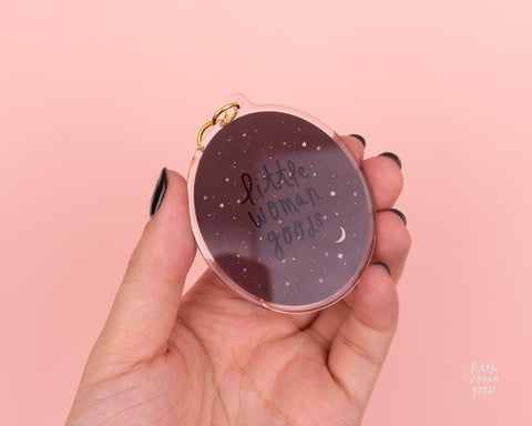 Witches Acrylic Keychain- We are the Granddaughters of the Witches They Could Not Burn Original Feminist Artwork Bag Charm Witchy Spooky