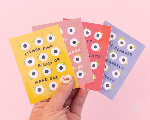 Empowering Vinyl Sticker- Either Find a Way or Make One- Feminist Inspiring Motivational Quote Laptop Planner Waterbottle Resist Yellow