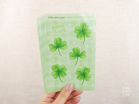 Good Luck Clover Sticker Sheet