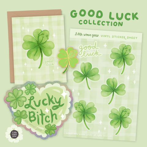 Good Luck Clover Sticker Sheet