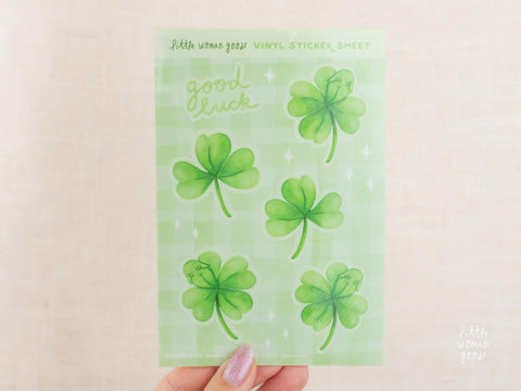 Good Luck Clover Sticker Sheet