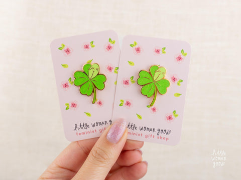 Clover Girl Enamel Pin