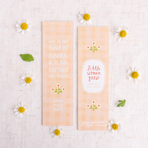 Feminist Literary Bookmark- Louisa May Alcott Quote, Little Women Gift for Readers, Book Clubs, and Stationery