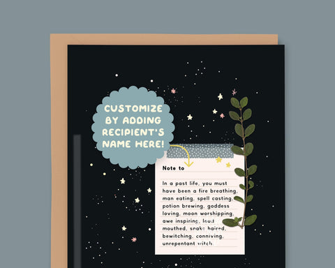 Note to Self- Witch Greeting Card