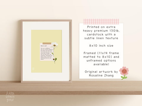 Note to Self Wildflower Art Print