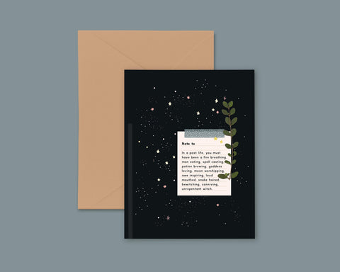 Note to Self- Witch Greeting Card