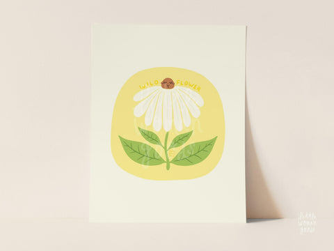 Wildflower Floral Wall Art Print