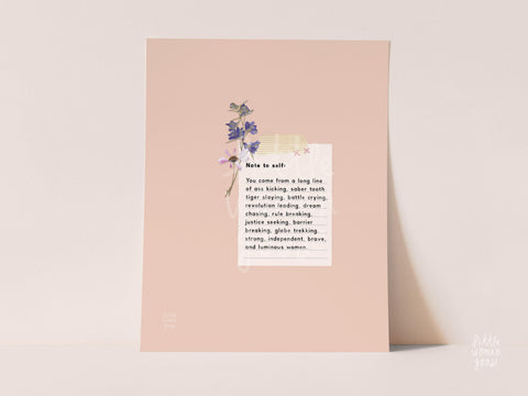 Note to Self Tiger Art Print