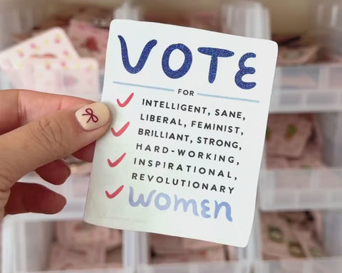 Vote For Women Vinyl Sticker