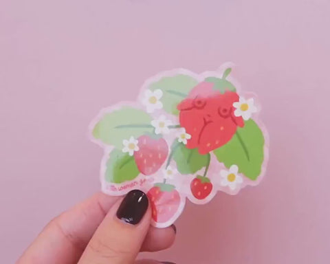 Strawberry Vinyl Sticker