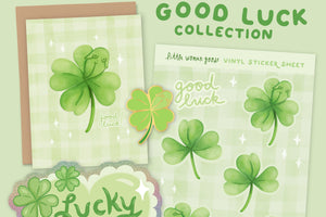 Good Luck Clover Sticker Sheet