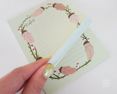 Woodland Mushroom Notepad - Feminist Notepad