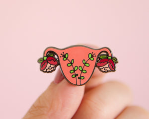 Blooming Uterus Enamel Pin