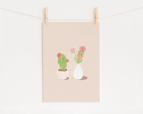 feminist plant pot Houseplants Art Print