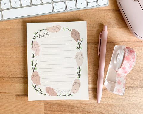 White Daisy Notepad- Feminist Notepad