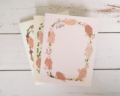 Feminist Notepad- To do Notes Cute Floral Stationery Planner Accessories Floral Notes To do Paper A6