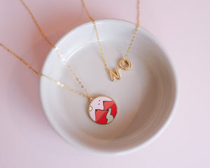 NO Charm Necklace- 14k Gold Fill Feminist Gift Women&#39; Rights Girl Power Letter Necklace