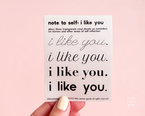 I Like You Sticker Sheet