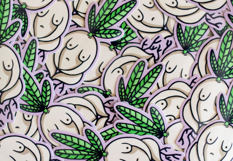 Feminist Vinyl Sticker- Illustrated Radish Girl Weatherproof Decal Plant Vegetable Laptop Sticker Planner Sticker